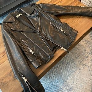 Balenciaga Leather Biker Jacket EU 42 LIKE NEW!!